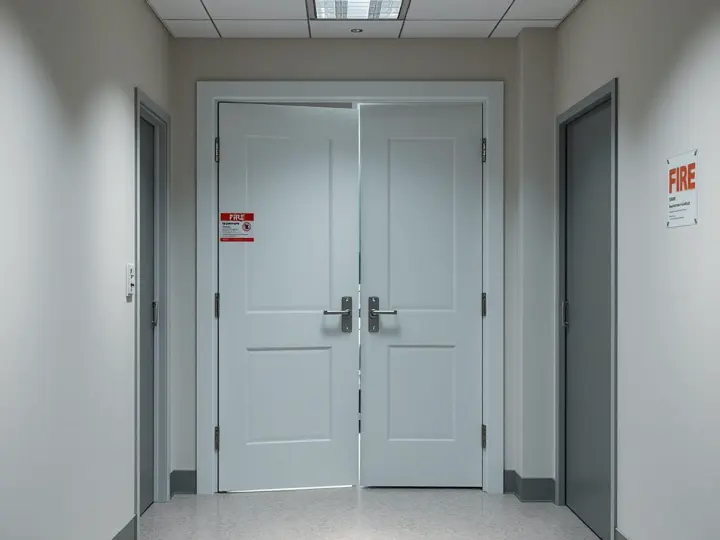 康信佳防火门在商业走廊中的安装实景